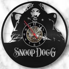 Relógio de Parede Disco de Vinil Snoop Dog Gangsta Rap Musica Decorativo Retrô Vintage Quarto Sala