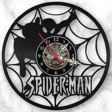 Relógio de Parede Disco de Vinil Homem Aranha Spiderman Filmes Nerd Geek Decorativo Retrô Vintage