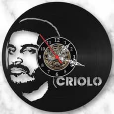 Relógio de Parede Disco de Vinil Criolo Rap Decorativo Retrô Vintage Quarto Sala Cozinha Tic Tac