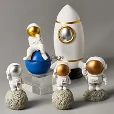 3 Pçs/set Espaço Galáctico Astronauta Planeta Tema Decoração De Bolo Casa Sala De Estar Desktop Carro Presente De Aniver
