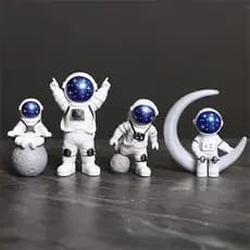 4 Pçs/set Astronauta Imagem Espaço Brinquedo De Plástico Educação desktop Modelo De Decoração De Bolo Para Casa Das Cria