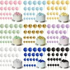 20 Peças Bolas Coloridas Bolo Topper Bola De Espuma Bolhas Decorações De Em Forma De Inserção Para Aniversário Chá De Be