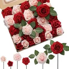 100/50/20 Pçs Espuma Artificial Rosa Flor Decoração Do Bolo Casamento Dia Dos Namorados Fundo Da Parede Buquê De Noiva S
