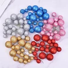 20 Pçs Bolo Topper Bola Conjunto 2cm-4cm DIY Aniversário Cozimento Cupcake Decoração Do Para Festa Comemorar Casamento G