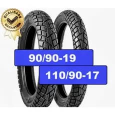 PNEU de BROS  DIANTEIRO+TRASEIRO PREMIUM 110/90-17 90/90-19 Tr300 | Bros150 160 crosser XRE