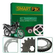 KIT RELAÇÃO NXR 150 BROS 2003 A 2015 CORRENTE 428H x130L COROA 50Z PINHÃO 17Z  AÇO 1045 SEM RETENTOR