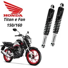 Par Amortecedor Traseiro Moto Honda Peças Genuínas Titan Fan Start Cargo 150 e 160 2004 a 2024