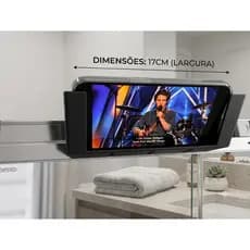 Suporte Celular Banheiro Gancho Toalha Roupão 2 em 1 Sem Furos Suporte Celular Box Gancho Toalha Multiuso