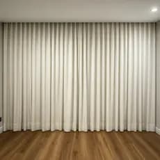 Cortina Trilho Suíço Duplo Voil De Linho 6,00 x 2,30/2,40/2,50/2,60/2,70/2,80 c/ Forro Blackout Grosso