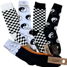 Meia Cano Alto Estampas Diversas Algodão Sport Skate Unissex  37 Ao 43