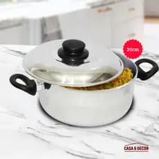 Panela Avulsa 20cm Grossa 2mm Alumínio Grosso e Resistente Caçarola de Arroz