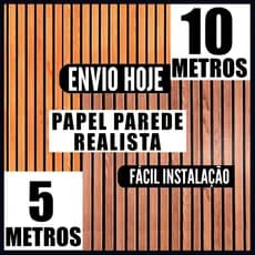 PAPEL DE PAREDE LAVÁVEL TEXTURIZADO RIPADO RIPAS DE MADEIRA NATURAL 3D SALA QUARTO AUTOCOLANTE HALL