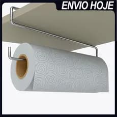 PORTA PAPEL TOALHA ALUMÍNIO FILME ROLO SUPORTE ARMÁRIO MULTIUSO PAREDE AÇO