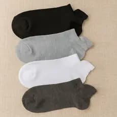 Kit 6 Pares Meia Cano Curto Soquete Com Proteção de Calcanhar Conforto Moda Unissex
