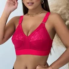 Kit 2 Sutiã Alça Reforçada Sem Bojo Sem Aro Sutiã com Pala Alta Sustentação Moda Feminina