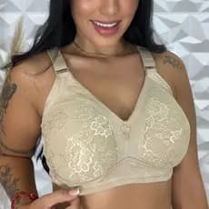 Kit 2 Sutiã Cetinete Plus Size Reforçado Com Alça Reforçada Sutiã Sem Bojo Com Regulagem