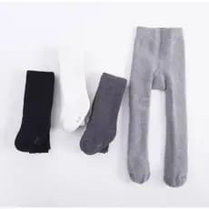 Kit 2 Meia Calça Infantil Térmica Para Inverno Preta Diversas Cores Menino Kids Algodão