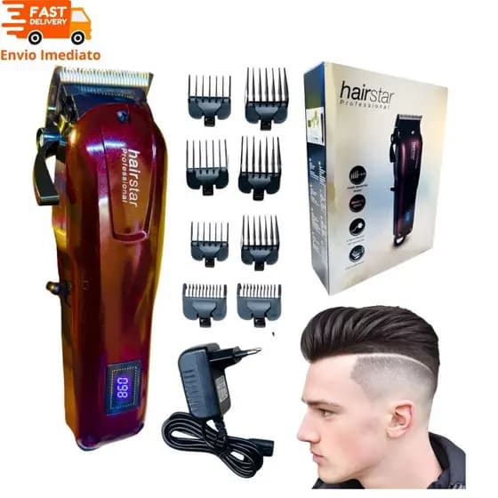 Máquina Hairstar Km-209 Máquina De Cortar Cabelo Elétrico 5w Potente Recarregável 2200mah