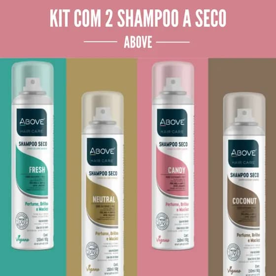 Kit Com 2 Shampoos A Seco Above Perfumes diversos 150ml