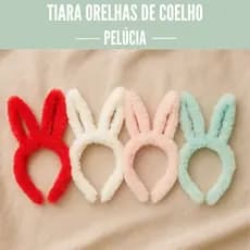 Tiara Coelho De Pelúcia Sansão/ Orelhas De Coelho Para Fantasias De Carnaval/ Cores Sortidas Páscoa