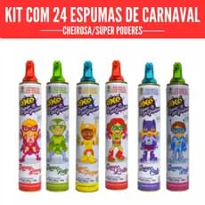 Kit C/24 Espumas de Carnaval Cheirosas 500 ML Sortidas Com Gatilho (9,99 CADA)