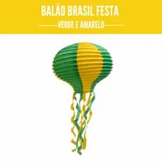 Balão Brasil Festa Junina Verde – Decoração Temática para Arraiá