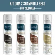 Kit Com 2 Shampoos A Seco Above Com Coloração 150ml