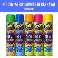 Kit Com 24 Neve Axé Color Espuminhas Coloridas Cores Sortidas - R.8,99 cada