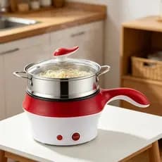 Panela Elétrica A Vapor Multifuncional Cozedora Inox para Arroz e Cozimento Rápido 18cm 110V / 220V