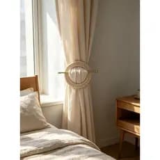 JG Prendedor de cortina anel com rosa em relevo luxo classico GAD30045