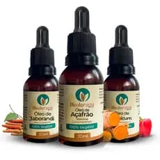 Kit  Antqueda - Óleos veg. de Açafrão , Capsicum e Jaborandi