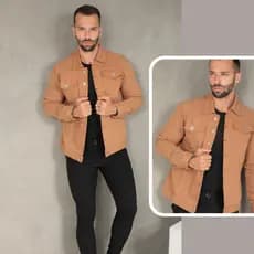 Jaqueta Casaco Masculino Luxo em Jeans Slim Premium Composição de Look Homem Moderno