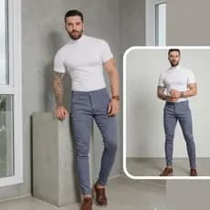 Calça Alfaiataria Masculina Sport Fino Tecido Luxo Moderna