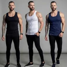 KIT COM 3 REGATAS CANELADAS – ESTILO AMERICANA | ALGODÃO COM ELASTANO (RIBANA)