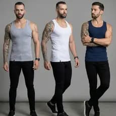 KIT 3 REGATA AMERICANA CANELADA EM RIBANA – ALGODÃO COM ELASTANO SLIM LUXO