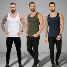 KIT COM 3 REGATAS CANELADAS – ESTILO AMERICANA | ALGODÃO COM ELASTANO (RIBANA)