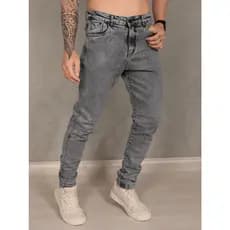 Calça Jeans Masculina Slim Fit Com Elastano Jogador Luxo