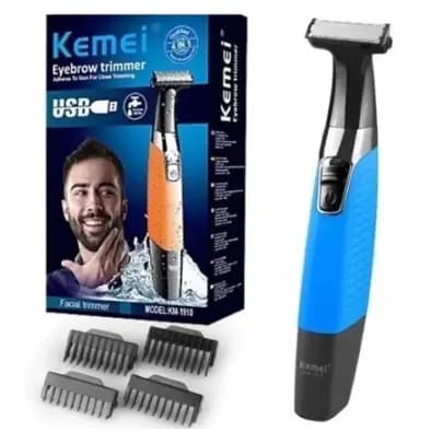 Kemei 1910 Maquina de Barbear Aparador de Pelos Masculino Raspar Pelos Íntimos Axila Virilha barba