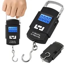 Balança digital para pesca e bagagem, balança de mão portátil capacidade de até 50kg