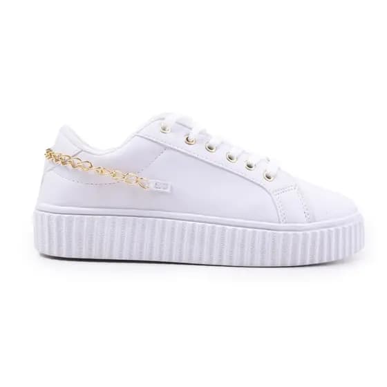Tênis Chain feminino Fashion Estiloso Com Corrente