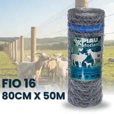 Tela Mangueirão Morlan Fio 16 80cm x 50m para Cercamento