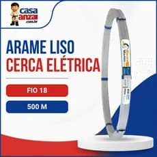 Arame Liso Fio 18 Galvanizado 500m Morlan para Cerca Elétrica Residencial