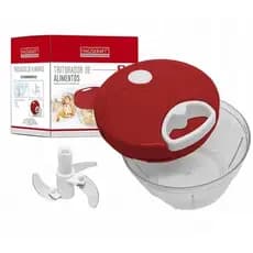 Mini Processador de Alimentos Manual Aço Inox Triturador Alho Cebola Temperos 200ml