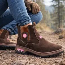 Bota Botina Feminina Rural Em Couro Legitimo Elástico Lateral Lançamento!