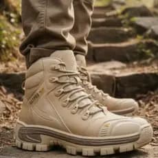 Coturno Masculino Bota Captro Bravo Com C.a Couro Legitímo