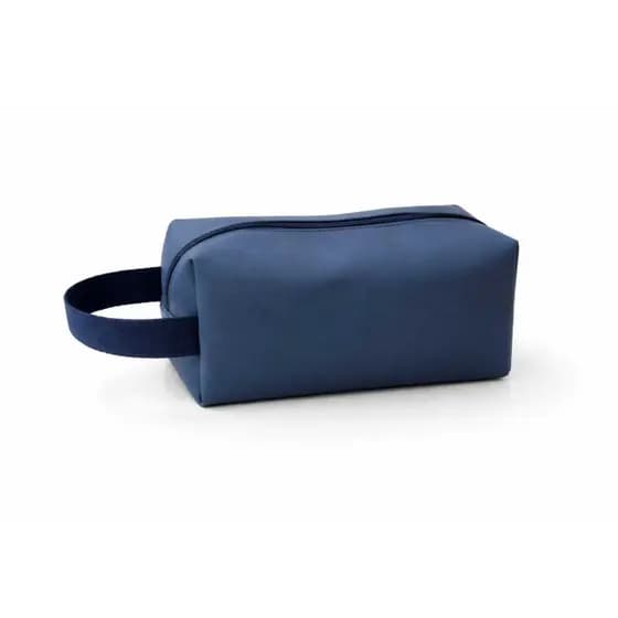 Necessaire Masculina Azul Média 22cm x 11cm – Ideal Para Higiene Pessoal em Sintético Unisex