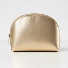 Necessaire Dourada P 20 x 13 Bolsa Organizadora, Prática, Elegante e Ideal para Dia a Dia Unissex