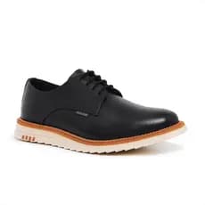 Sapato Masculino Couro Derby Sola Antiderrapante Palmilha Gel Leve Oxford