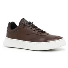 Sapatênis Sneaker Masculino Couro Sola Costurada Elástico Prático Palmilha Gel