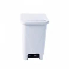 Lixeira Pedal 50 L retangular Cor Branca Haste Plastica